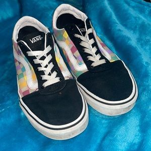 3/$25🍂 Vans colorful checkered shoes